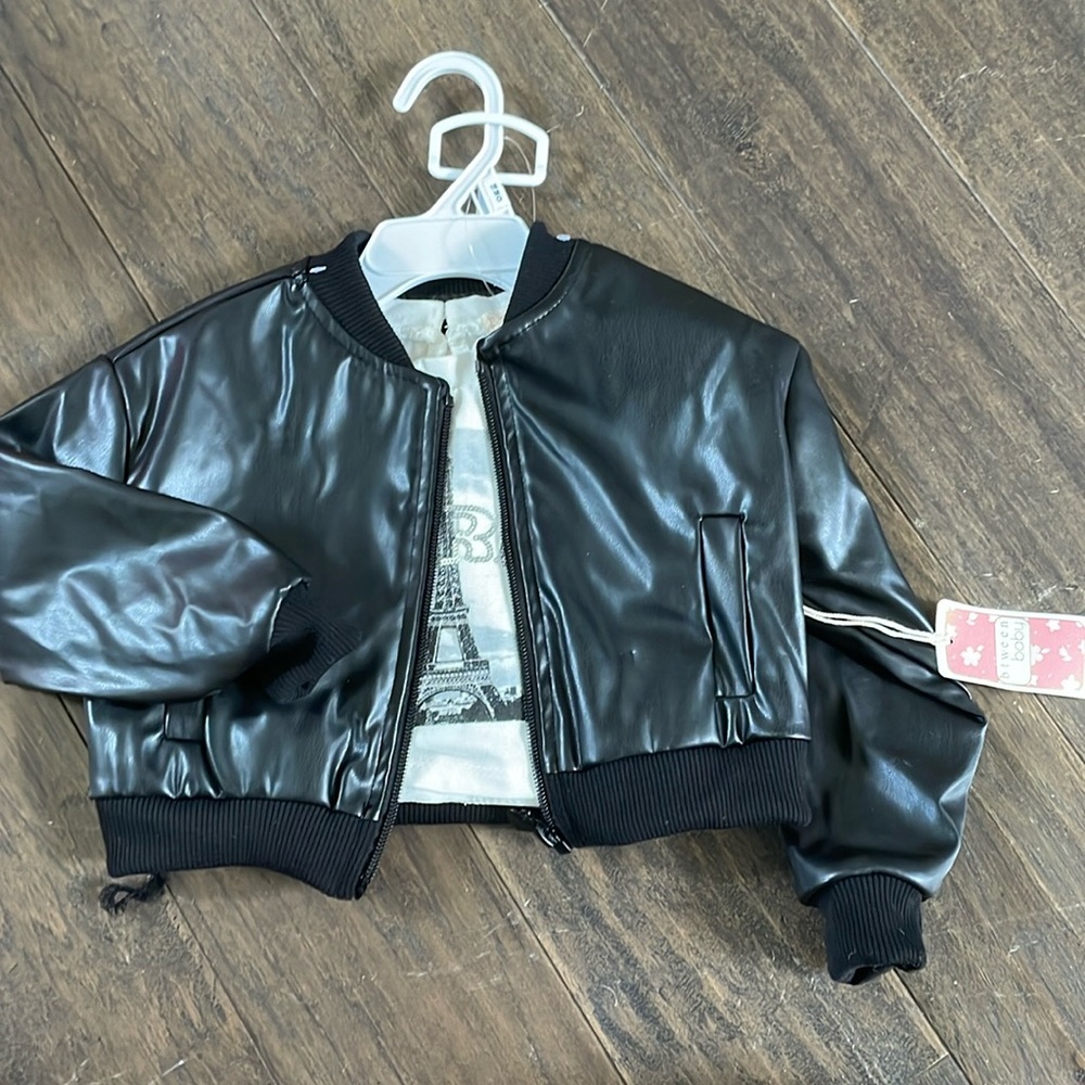 18 month Faux jacket & Paris tee shirt. Brand new
